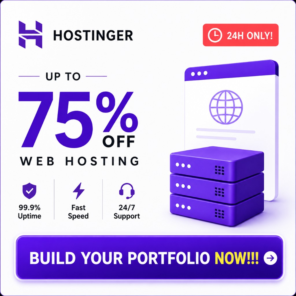 Hostinger — launch your online portfolio